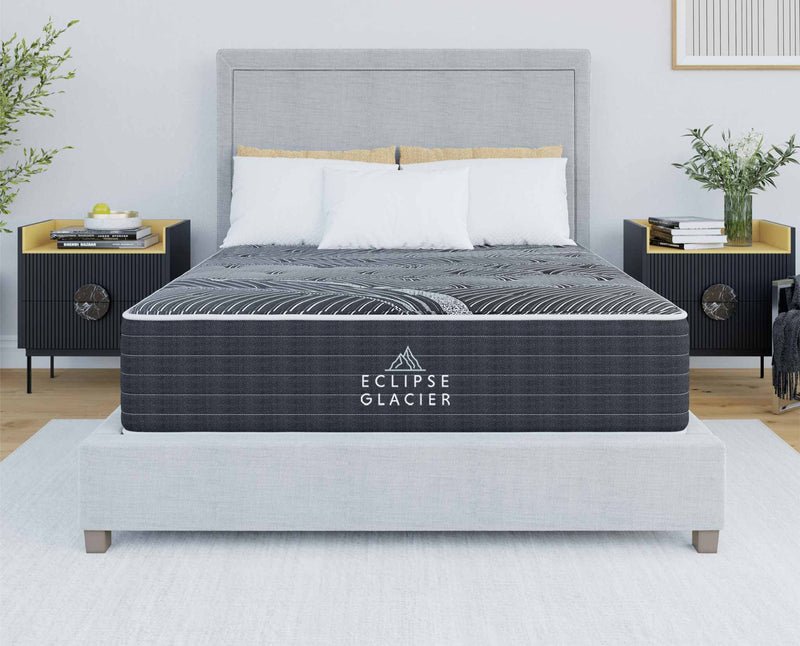 Front View of Black Ice Hybrid - C Series Firm Mattress