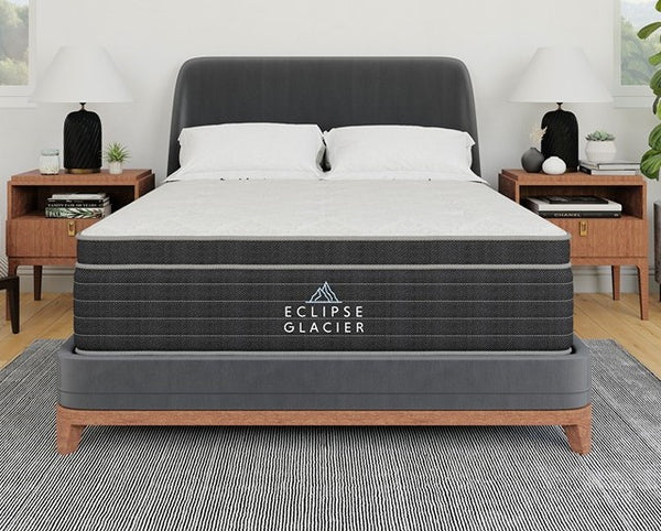 Room View of Glacier Everest Tufted Euro Top Plush Mattress by Eclipse 